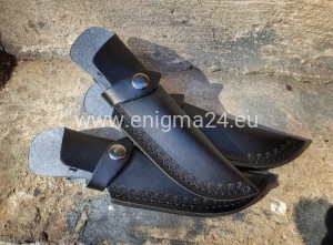 Skórzana pochewka etui na nóż czarna