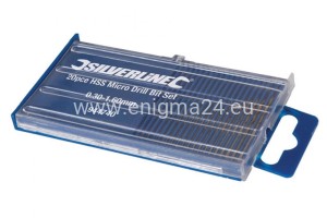 Mini wiertła HSS komplet 20 szt od 0,3 - 1,6mm